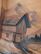 Tableau En Bois : Chalets De Montagne En Reliefs Pyrogravés Signé C H Juke - Bois