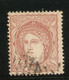 ESPAÑA Edifil 108 (º)  100 Mm Escudo Castaño Rojizo  Alegoria España 1870 NL1279 - Used Stamps