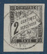 France Colonies Françaises Taxe N°2 2c Noir CDFeuille Obl CAO'Bang /Tonkin 1888 Superbe !! - Postage Due