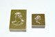 2 Belles Plaques En LAITON Ou BRONZE XIXe Matrices  Plaques Imprimerie Pour Collection Déco Bureau Vitrine Presse Papier - Timbri