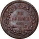 Monnaie, Monaco, Honore V, Decime, 1838, Monaco, SUP, Laiton, Gadoury:105 - Charles III.