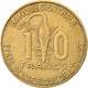 Monnaie, West African States, 10 Francs, 2012, TTB, Aluminum-Bronze, KM:10 - Côte-d'Ivoire
