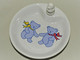 ASSIETTE BOUILLIE PORCELAINE REVOL 2 NOUNOURS 1 Noeud Jaune Et 1 Rose Déco - Gien (FRA)