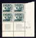 MAROC YT-N°: 283 - Jardins à Meknès, Coin Daté Du 12.12.1951, 4e Tirage, Voir Description - Unused Stamps