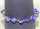 JOLI BRACELET VINTAGE Boules En Verre De Murano à Dominante Bleue Collection Bijou Vintage - Armbanden