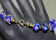Delcampe - JOLI BRACELET VINTAGE Boules En Verre De Murano à Dominante Bleue Collection Bijou Vintage - Armbanden