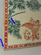 ANCIEN CARREAU DESSOUS DE PLAT CERAMIQUE FAÏENCE LONGWY OISEAU ROSE BAMBOUS Déco - Longwy (FRA)