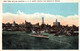 New York Skyline Showing U.S.S. North Dakota And Brooklyn Bridge - Card Not Circulated - Brooklyn