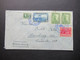 Costa Rica 1937 Air Mail Correo Aereo / UPU Luftpost Beleg Nach Hamburg Mit Blauem Stempel - Costa Rica