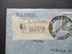 Argentinien 1938 Luftpost Via Aerea Via Condor Einschreiben Exterior B Buenos Aires - Römerstadt Nach Frankfurt Geflogen - Storia Postale