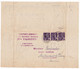 Lettre Amiens 1944 Somme Vasseur Sellerie Bourrellerie Carrosserie Bande De 3 Timbres Mercure - 1938-42 Mercurio