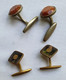 Lot De 2 Paires De Boutons De Manchette Anciens - Cuff Links & Studs