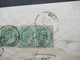 Indien GB Kolonie 1904 Umschlag Mit Aufdruck One Anna Und Rücks. Stempel Sea Post Office Via Brindisi Nach Altona - Otros & Sin Clasificación