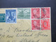 Australien 1947 Air Mail Luftpost Nach London Mit Violettem Ank. Stempel Army Base.... - Storia Postale