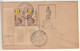 Control No. Tab On Pair French India FDC Cover 1953, Premier Jour / Day, Centenery Militari  Medal, Medaille Militaire - Covers & Documents