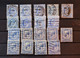 Delcampe - Great Britain Angleterre - 6 Classification Cards With Some Interresting Values Of Old Stamps Used - Verzamelingen