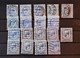 Delcampe - Great Britain Angleterre - 6 Classification Cards With Some Interresting Values Of Old Stamps Used - Collections