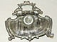 Delcampe - ANCIEN ENCRIER STYLE LOUIS XVI Régule Argenté Avec Son Godet Déco Bureau XXe - Inkwells