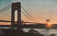 A13392-THE GEORGE WASHINGTON BRIDGE NEW YORK CITY 1958 USA USED STAMP SENT TO CLUJ ROMANIA POSTCARD - Brücken Und Tunnel