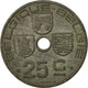 Monnaie, Belgique, 25 Centimes, 1942, TTB, Zinc, KM:131 - 25 Centesimi