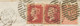 GB 1865 QV 4d Dull Vermilion Pl.7 (JA) + 2x 1d Rose-red Pl.74 (JH) And Pl.93 (JD) To BORDEAUX - Storia Postale