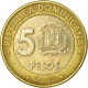 Monnaie, Dominican Republic, 5 Pesos, 2008, TTB, Bi-Metallic, KM:89 - Dominicana