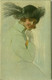 VECCHI SIGNED 1910s POSTCARD - WOMAN WITH BLACK HAT  N.145/3  (BG1873) - Other & Unclassified