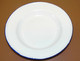 ASSIETTE CREUSE METAL EMAILLE émail Blanc Déco TABLE CUISINE RETRO Vitrine Collection Déco Ancienne - Other & Unclassified
