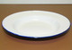 ASSIETTE CREUSE METAL EMAILLE émail Blanc Déco TABLE CUISINE RETRO Vitrine Collection Déco Ancienne - Other & Unclassified