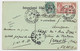 BLANC 5C MAROC+10C MAROC CARTE CASABLANCA 22.1.1922 - 1900-29 Blanc