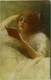 MONESTIER SIGNED 1920s POSTCARD - WOMAN READING BOOK - N. 286 (BG1907) - Monestier, C.