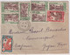 GUYANE - 1947 - AFFR. SPECTACULAIRE Sur LETTRE De ST LAURENT DU MARONI => CAYENNE - Brieven En Documenten