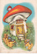 A14108- MUSHROOM HOUSE FOR CHICKS ILLUSTRATION, SEBES 1969 ROMANIA POSTAL STATIONERY USED STAMP POSTCARD - Champignons