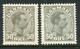 DENMARK 1921-22 King Christian X Definitive 50 Øre Olive-gray And Grey  **/* .  Michel 125-26; SG 160, 160a - Ongebruikt