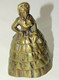 JOLIE ANCIENNE CLOCHE CLOCHETTE DE TABLE BRONZE FEMME Déco Collection Vitrine - Bells