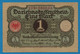 DEUTSCHES REICH 1 MARK 01.03.1920  # 279.566590 P# 58  DARLEHENSKASSENSCHEIN - Bestuur Voor Schulden