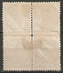 Prince Edward Island 1862 Sc 7 Mi 8 Block MH* Creases Reinforced Perfs - Neufs