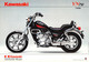 09861 "KAWASAKI VN750 TWIN"  VOLANTINO ILLUSTRATO ORIGINALE - Motor Bikes