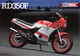 09864 "YAMAHA RD350F"  VOLANTINO ILLUSTRATO ORIGINALE - Moto