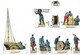 Ensemble De 9 Figurines Cartonnées Thème Militaire - Avec Pied Support à Plier Pour Présentation. - Sonstige & Ohne Zuordnung