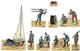 Ensemble De 9 Figurines Cartonnées Thème Militaire - Avec Pied Support à Plier Pour Présentation. - Andere & Zonder Classificatie