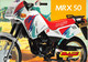 09873 "MALAGUTI MRX 50"  PIEGHEVOLE ILLUSTRATO ORIGINALE - Motos