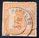 HAMBURG 17/10 Auf 3 Shilling Gelborange - Schwerin Nr. 7 I - Mecklenbourg-Schwerin