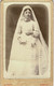 Oude Foto Old Photo CDV Carte De Visite Fotografie A. Colin Elbeuf Portrait Holy Communion Communie Fille Girl Meisje - Unclassified