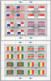 Verwiniget Nationen NY Lot Mit 12 Verschiedenen Flaggenbogen Gestempelt - Gebraucht