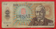 X1- 10 Korun 1986. Czechoslovakia- Ten Koruna, Pavol Orszag Hviezdoslav, Orava Mountains, Circulated Banknote - Tchécoslovaquie