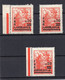 1948 YUGOSLAVIA, ERROR, JJGOSLAVIA, 10 DIN OVERPRINT, SET OF 3 STAMPS, MNH - Non Dentelés, épreuves & Variétés