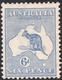 1913 AUSTRALIA KANGAROO 6d ULTRAMARINE (SG#9) MH VF - Ungebraucht