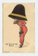 WITH FELT FABRIC IN THE HAT - Beautiful Lady, Woman -  " THE PET OF THE BOYS " ( 2 Scans ) - 1900-1949