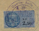 Timbre Fiscal Type Daussy N.F 2,50 Sur Carte Identité Française Quartier Baille (Marseille) - Other & Unclassified